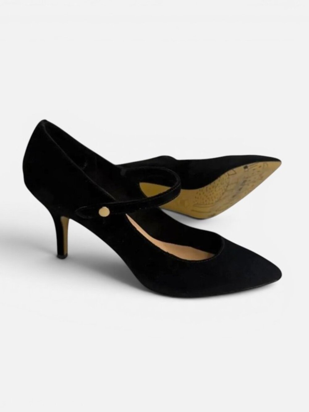 BELLA-VITA Lainey Black Suede Leather Pumps, Size 12 Narrow